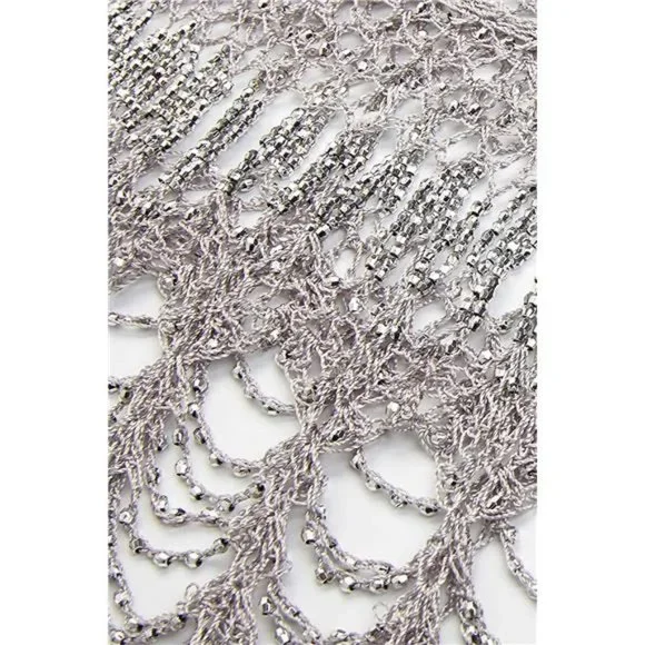 1920S Shawl Wraps Silver